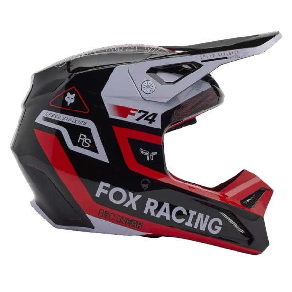 CAPACETE FOX V1 RACE SPEC RED/BLK/WHT - Image 2