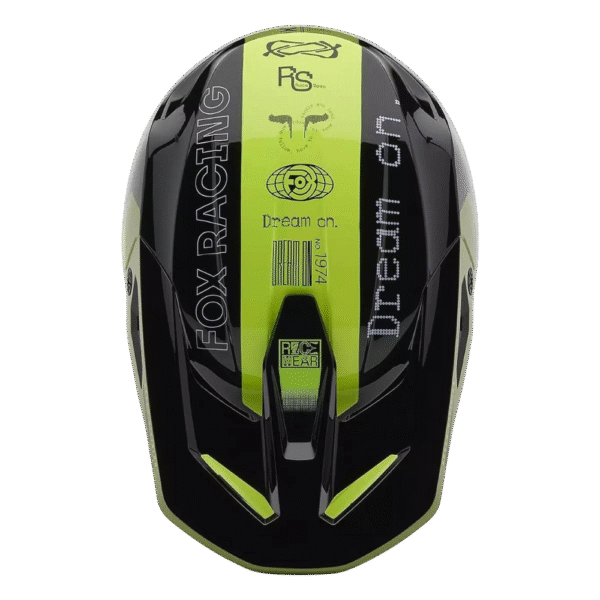 CAPACETE FOX V1 RACE SPEC YLWFLU/BLK/GRNMLT - Image 5