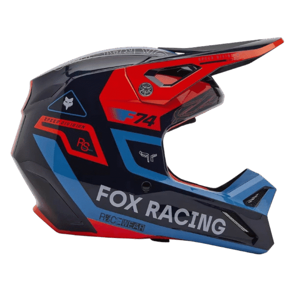 CAPACETE FOX V1 RACE SPEC REDFLU/BLU - Image 2