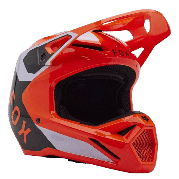 CAPACETE FOX V1 LEAN ORGFLU/BLK/WHT