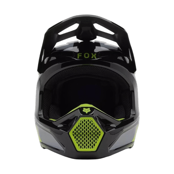 CAPACETE FOX V1 LEAN BLK/GRY/YLWFLU - Image 3