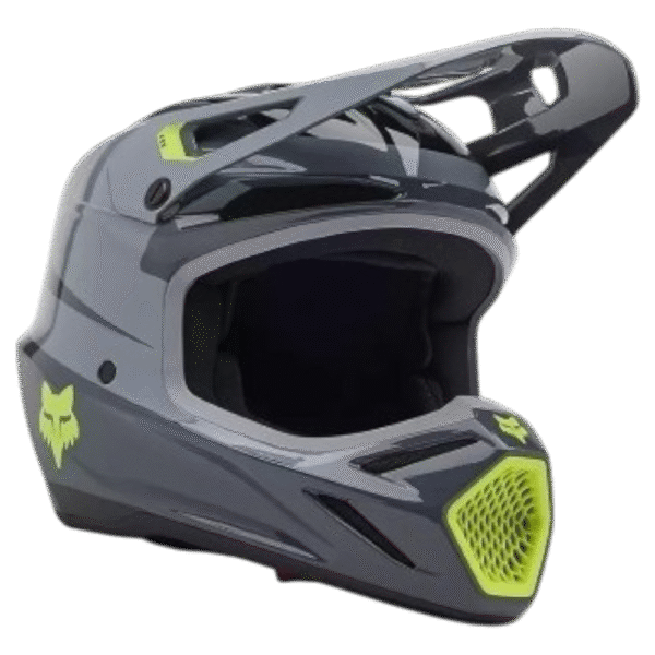 CAPACETE FOX V3 DIVIDER GRY/BLK/YLWFLU