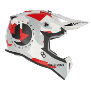 CAPACETE ACERBIS LINEAR GRAPHIC WHT/GRY/REDFLU