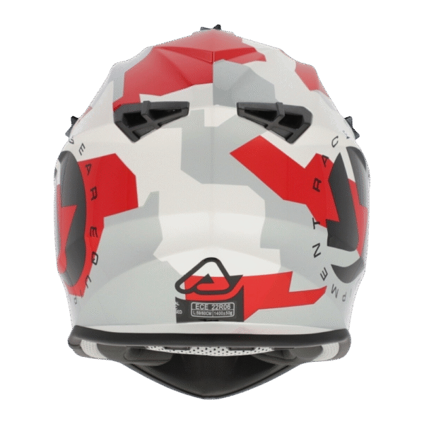 CAPACETE ACERBIS LINEAR GRAPHIC WHT/GRY/REDFLU - Image 6