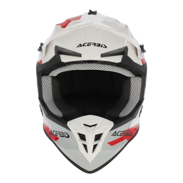 CAPACETE ACERBIS LINEAR GRAPHIC WHT/GRY/REDFLU - Image 5