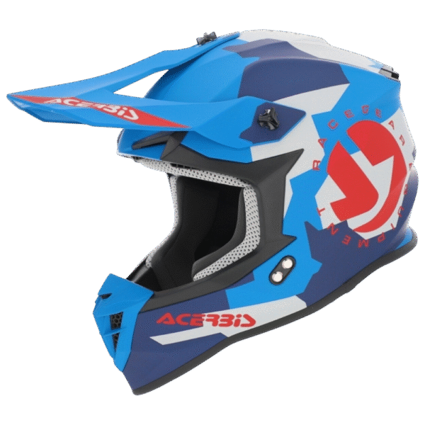CAPACETE ACERBIS LINEAR GRAPHIC DKBLU/BLU/WHT/RED
