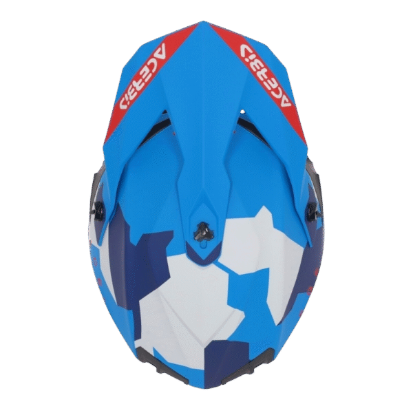 CAPACETE ACERBIS LINEAR GRAPHIC DKBLU/BLU/WHT/RED - Image 9
