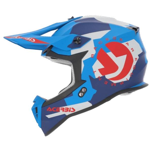 CAPACETE ACERBIS LINEAR GRAPHIC DKBLU/BLU/WHT/RED - Image 3