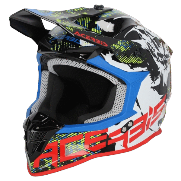 CAPACETE ACERBIS LINEAR GRAPHIC WHT/BLK/MULTI