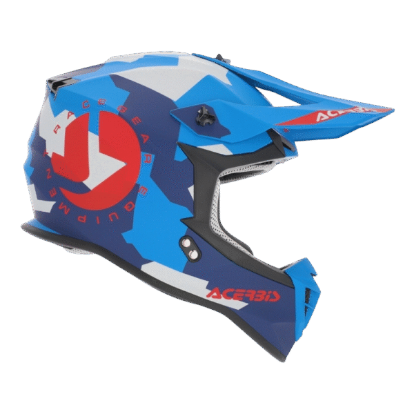 CAPACETE ACERBIS LINEAR GRAPHIC DKBLU/BLU/WHT/RED - Image 2
