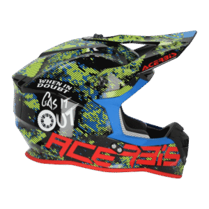 CAPACETE ACERBIS LINEAR GRAPHIC WHT/BLK/MULTI