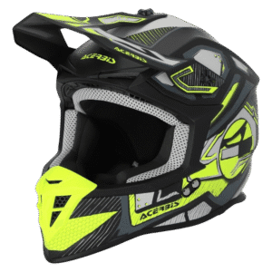CAPACETE ACERBIS LINEAR GRAPHIC BLK/YLWFLU/GRY