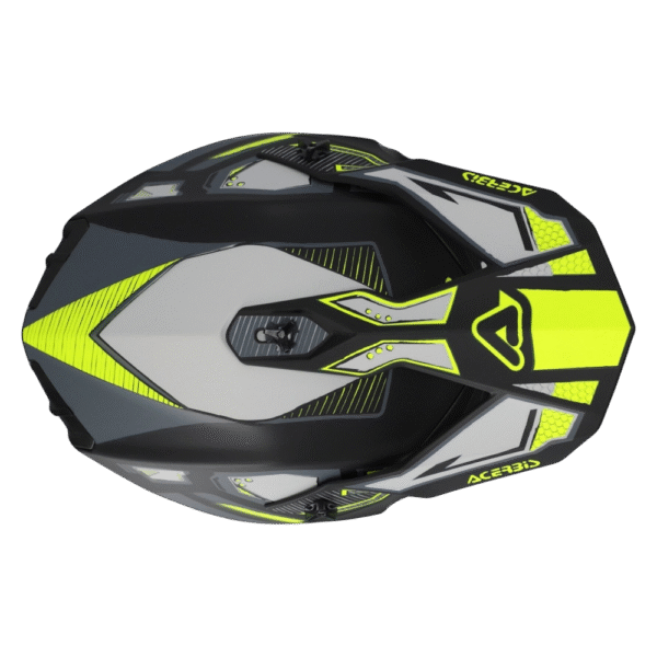 CAPACETE ACERBIS LINEAR GRAPHIC BLK/YLWFLU/GRY - Image 6