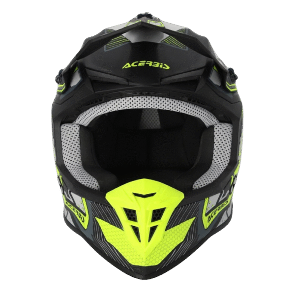 CAPACETE ACERBIS LINEAR GRAPHIC BLK/YLWFLU/GRY - Image 4