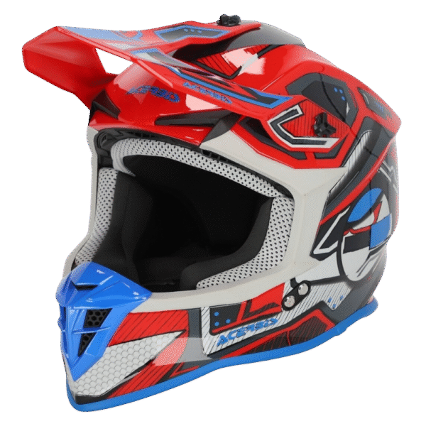 CAPACETE ACERBIS LINEAR GRAPHIC RED/BLU/GRY