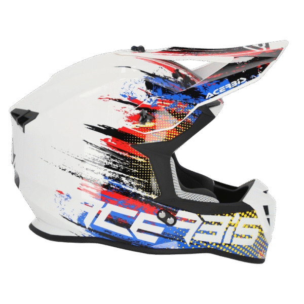 CAPACETE ACERBIS LINEAR 22.06 WHT/RED/BLU - Image 2
