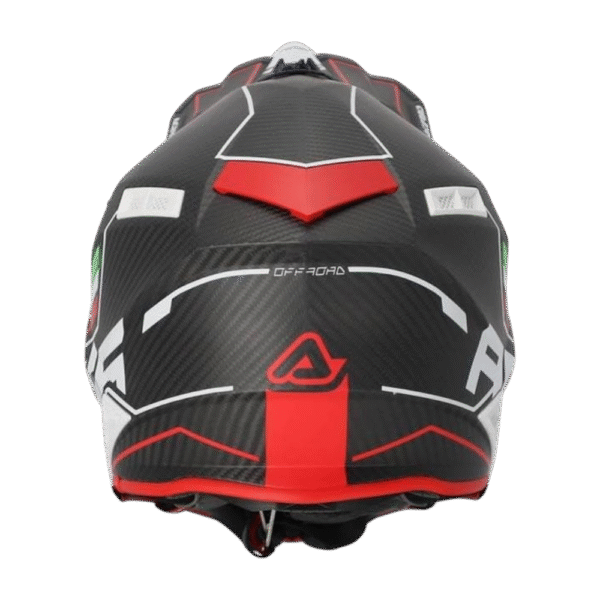 CAPACETE ACERBIS STEEL CARBON BLK/RED/WHT - Image 5