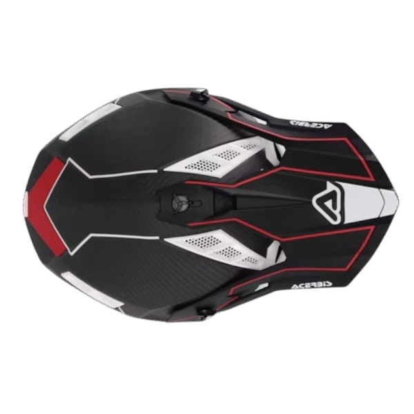 CAPACETE ACERBIS STEEL CARBON BLK/RED/WHT - Image 6