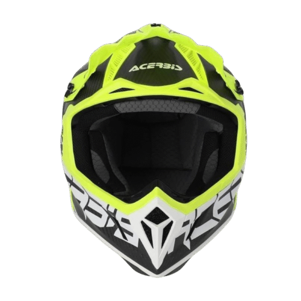 CAPACETE ACERBIS STEEL CARBON BLK/YLWFLU/WHT - Image 4