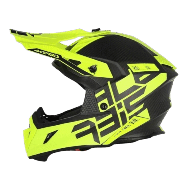 CAPACETE ACERBIS STEEL CARBON BLK/YLWFLU - Image 3