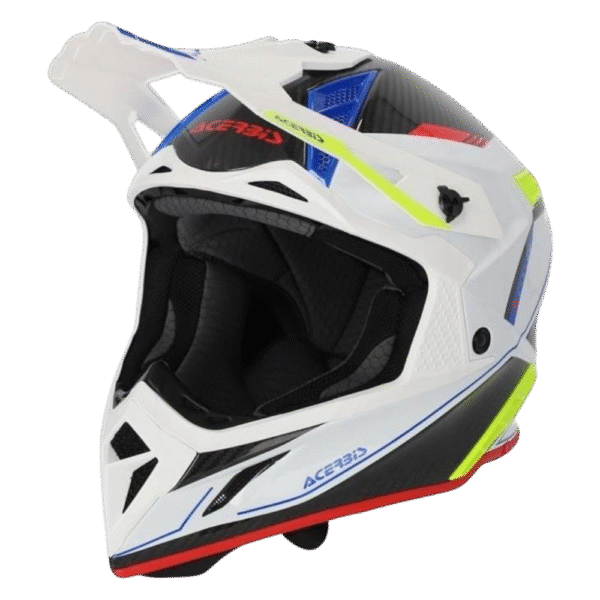 CAPACETE ACERBIS STEEL CARBON WHT/BLK/MLT