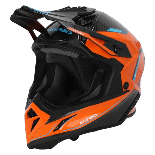 CAPACETE ACERBIS STEEL CARBON ORG/BLK GLOSS