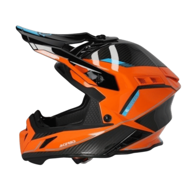 CAPACETE ACERBIS STEEL CARBON ORG/BLK GLOSS - Image 3