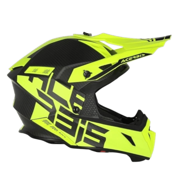 CAPACETE ACERBIS STEEL CARBON BLK/YLWFLU - Image 2