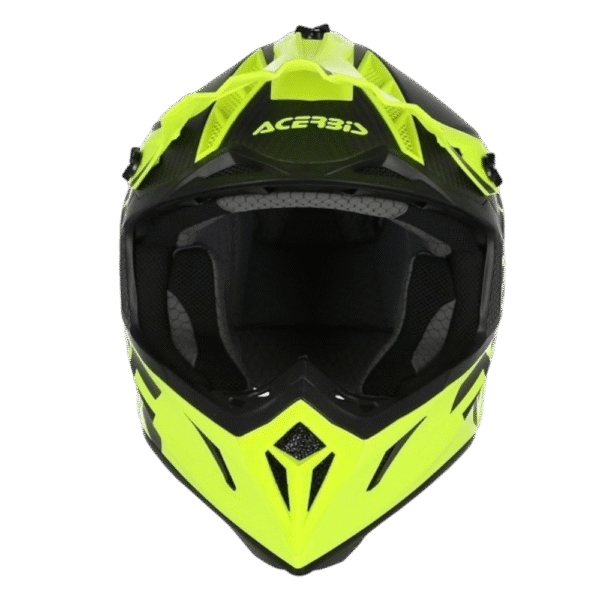 CAPACETE ACERBIS STEEL CARBON BLK/YLWFLU - Image 4