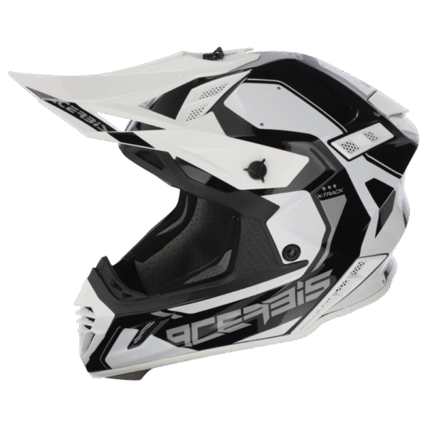 CAPACETE ACERBIS X-TRACK VTR WHT/BLK GLOSS