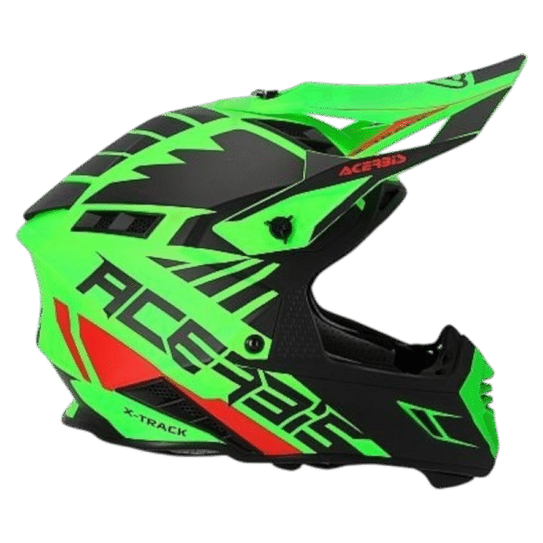 CAPACETE ACERBIS X-TRACK VTR GRNFLU/BLK - Image 2