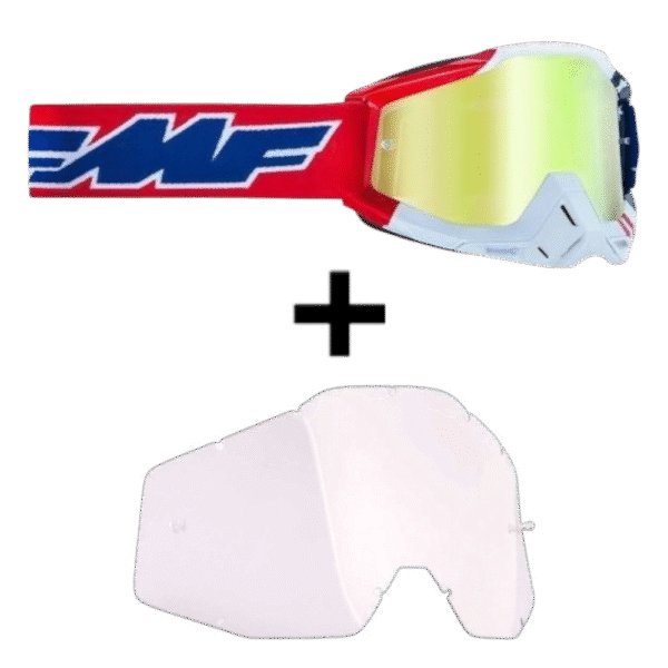 ÓCULOS 100% FMF EDITION POWERBOMB USA RED/BLU/WHT - Image 8