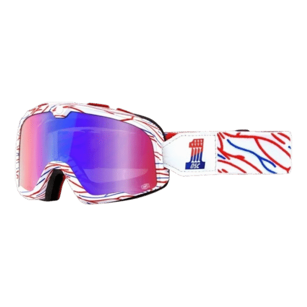 ÓCULOS 100% BARSTOW DEATH STRAY CUSTOM WHT/RED/BLU