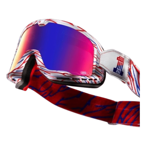 ÓCULOS 100% BARSTOW DEATH STRAY CUSTOM WHT/RED/BLU - Image 6