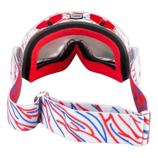 ÓCULOS 100% BARSTOW DEATH STRAY CUSTOM WHT/RED/BLU - Image 4