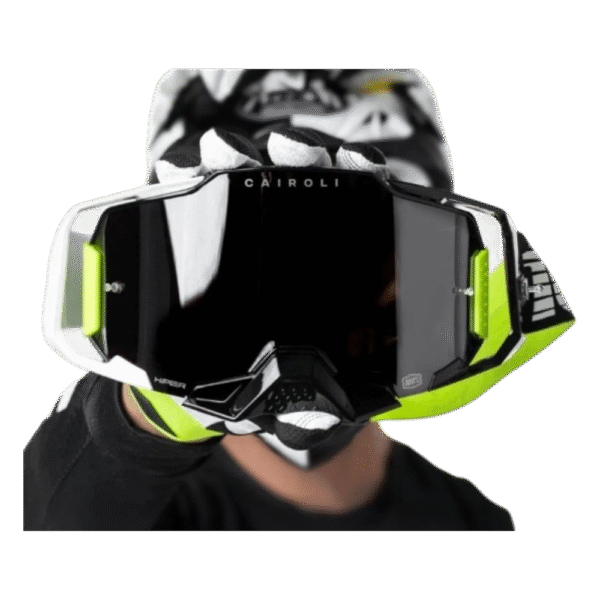 ÓCULOS 100% ARMEGA RACR TONY CAIROLI HIPER X BLK/WHT - Image 9
