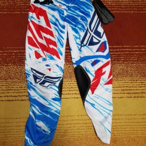 CALÇA FLY RACING KINETIC RELAPSE WHT/BLU/REDFLU