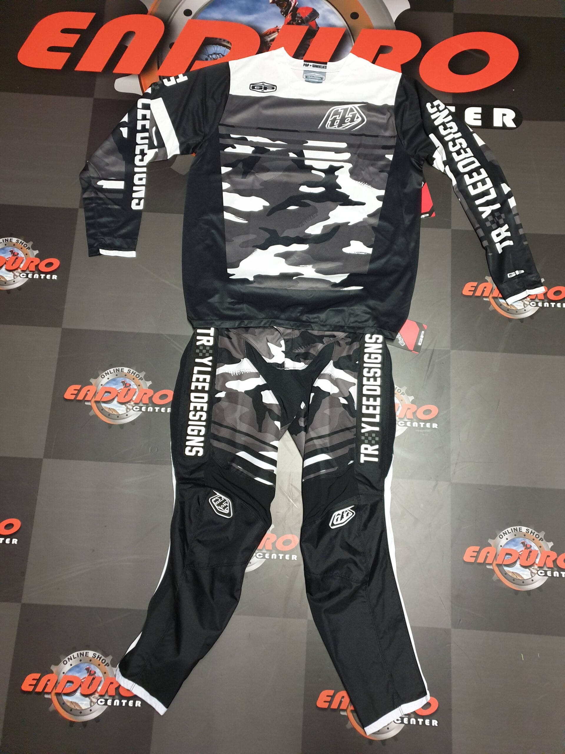 FATO TROY LEE DESIGNS GP FORMULA CAMO BLK/GRY/WHT 2 FATO TROY LEE DESIGNS GP FORMULA CAMO BLK/GRY/WHT - Image 2
