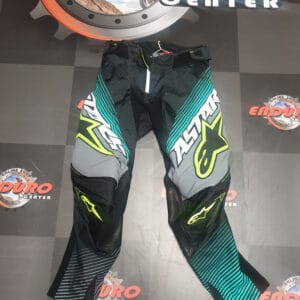 CALÇA ALPINESTARS TECHSTAR FACTORY BLK/DKGRY/GRNTRQ