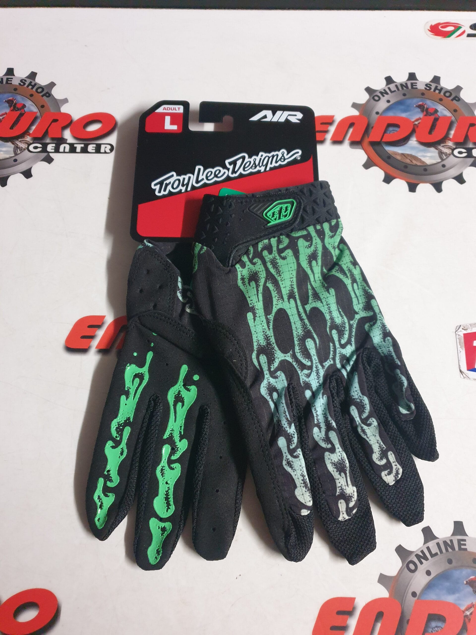 LUVAS TROY LEE DESIGNS AIR SLIME HANDS BLK/GRNFLU 2 LUVAS TROY LEE DESIGNS AIR SLIME HANDS BLK/GRNFLU - Image 2