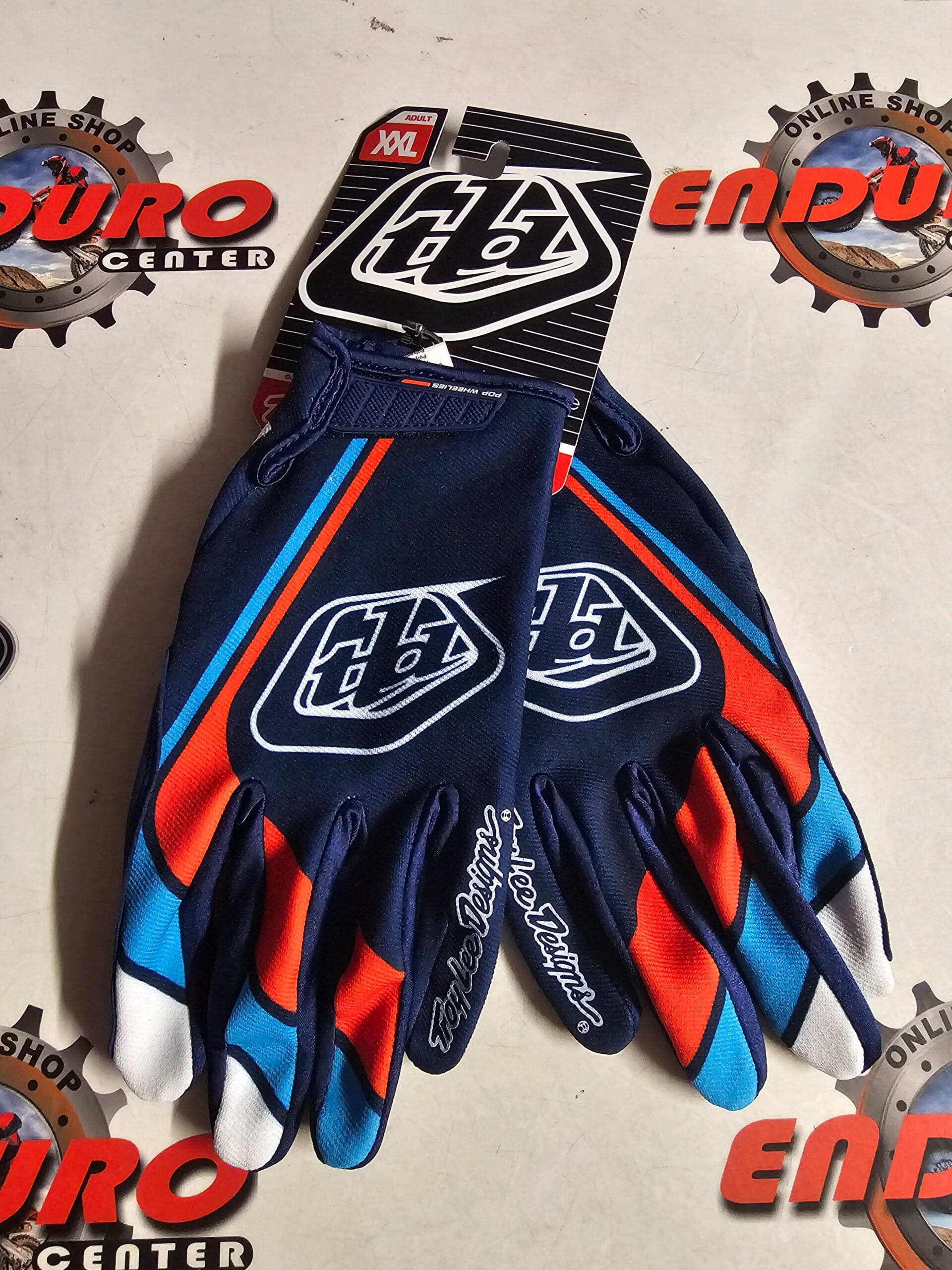 LUVAS TROY LEE DESIGNS AIR SECA DKBLU/ORG/LTBLU 2 LUVAS TROY LEE DESIGNS AIR SECA DKBLU/ORG/LTBLU - Image 2