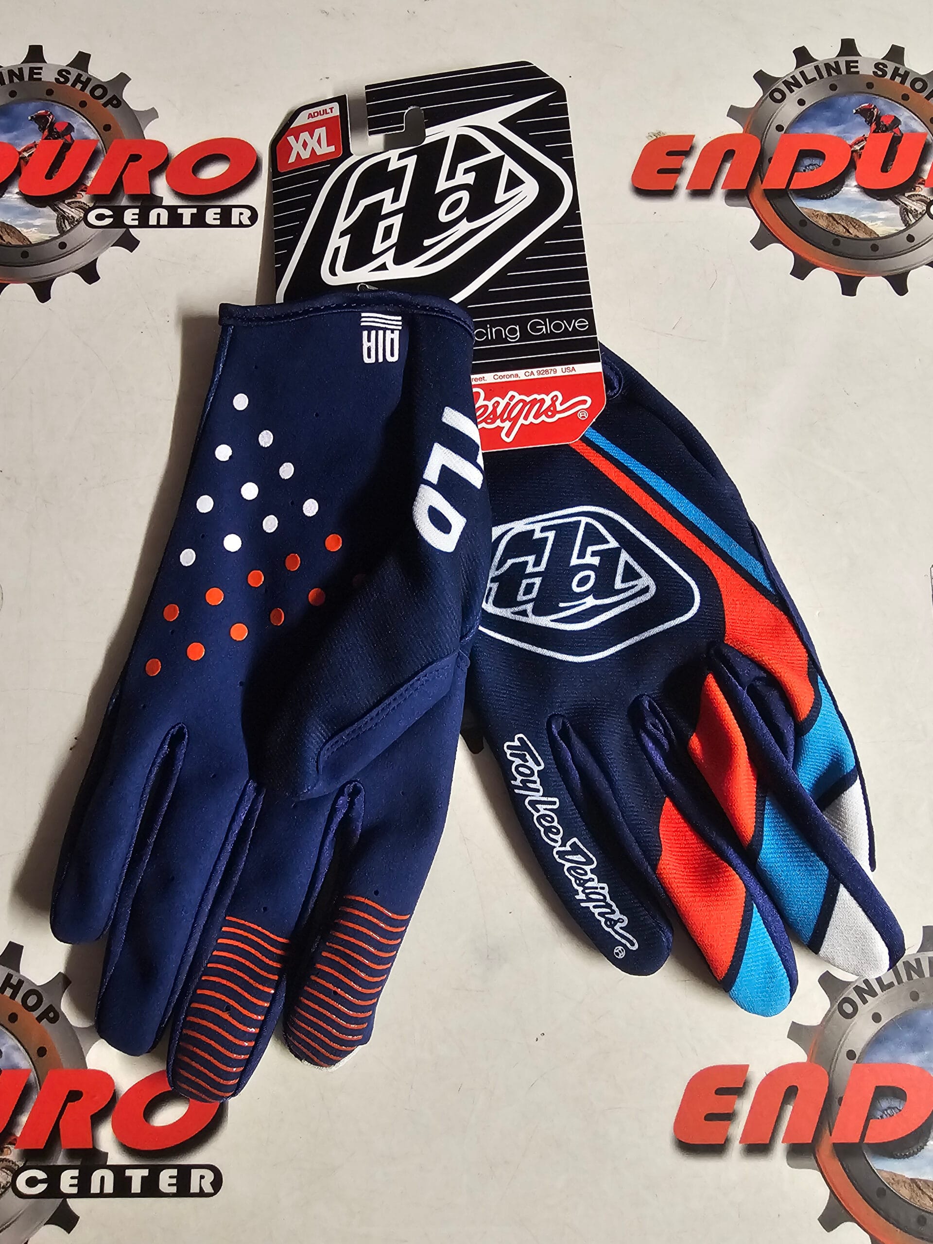 LUVAS TROY LEE DESIGNS AIR SECA DKBLU/ORG/LTBLU 3 LUVAS TROY LEE DESIGNS AIR SECA DKBLU/ORG/LTBLU - Image 3