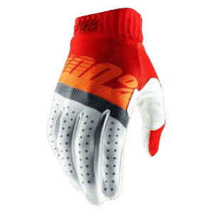 LUVAS 100% RIDEFIT RED/ORG/WHT