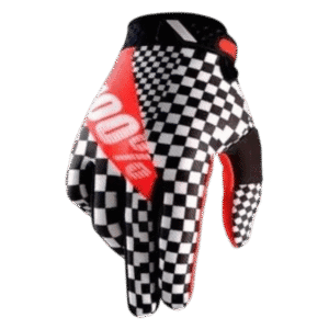 LUVAS 100% RIDEFIT LEGEND SQUARES BLK/WHT/RED