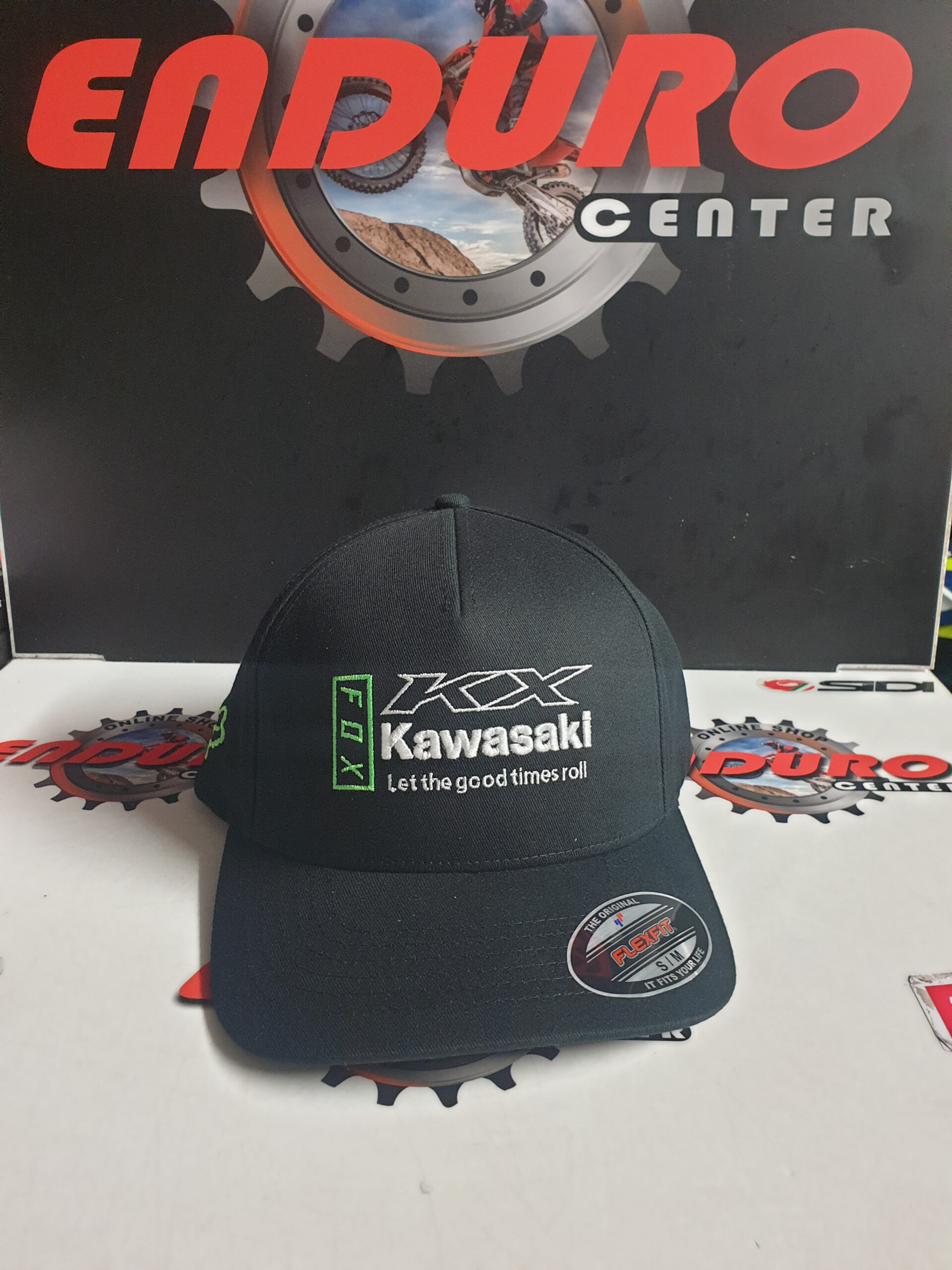 BONÉ FOX FLEXFIT KAWASAKI SQUARE BLK/GRN 2 BONÉ FOX FLEXFIT KAWASAKI SQUARE BLK/GRN - Image 2