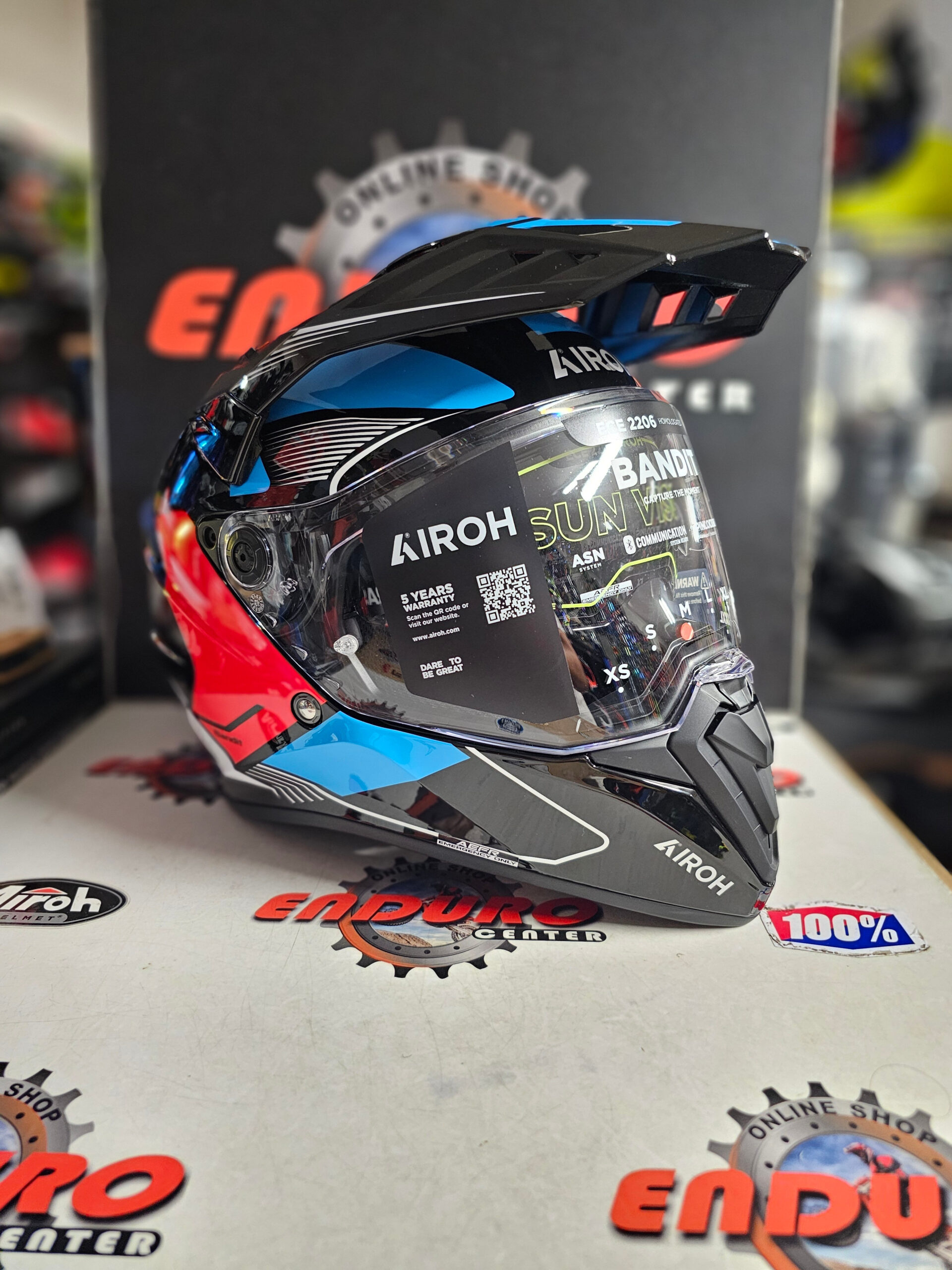 CAPACETE AIROH BANDIT TUNE BLU/RED/BLK 2 CAPACETE AIROH BANDIT TUNE BLU/RED/BLK - Image 2