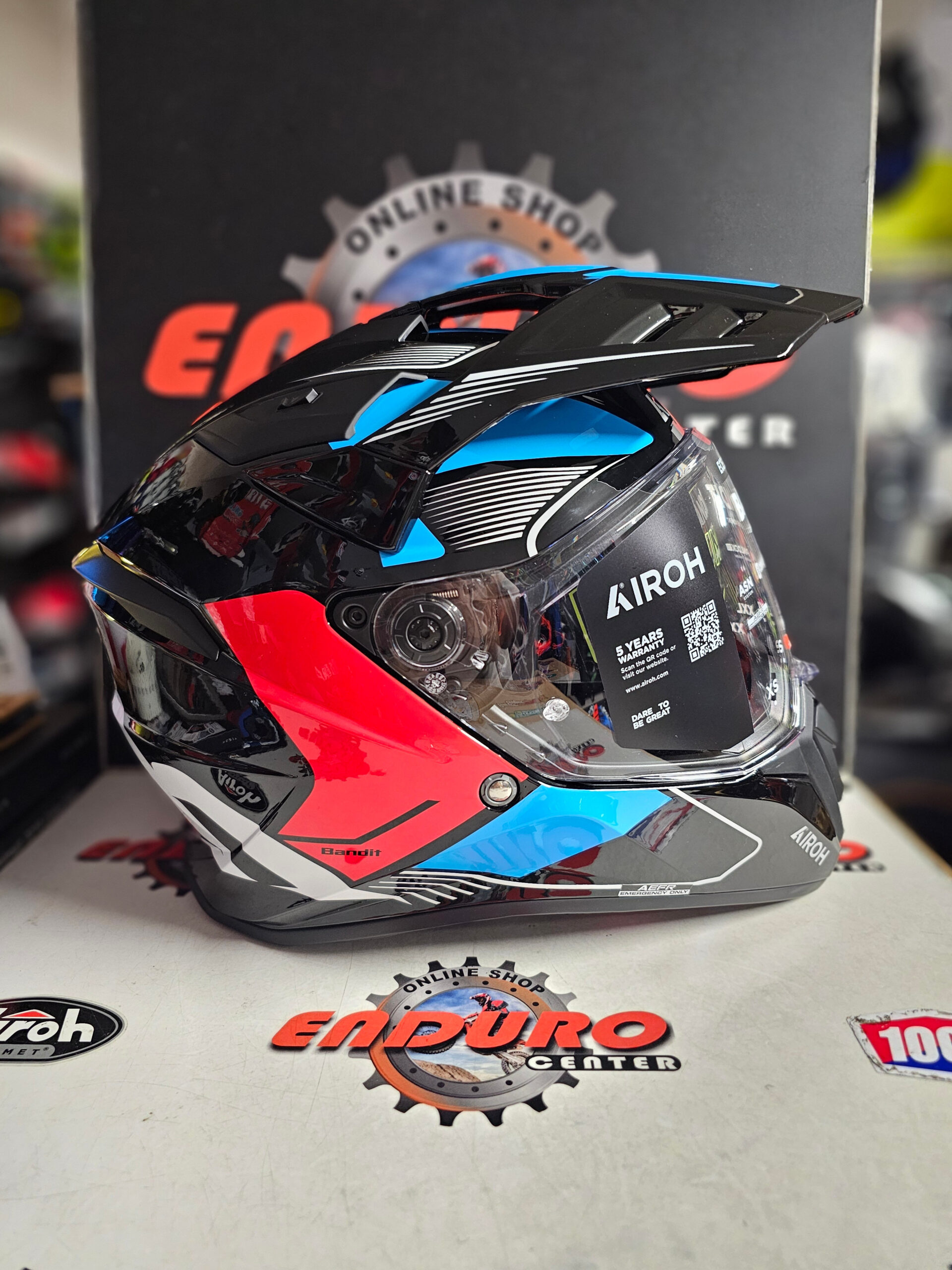 CAPACETE AIROH BANDIT TUNE BLU/RED/BLK 5 CAPACETE AIROH BANDIT TUNE BLU/RED/BLK - Image 5