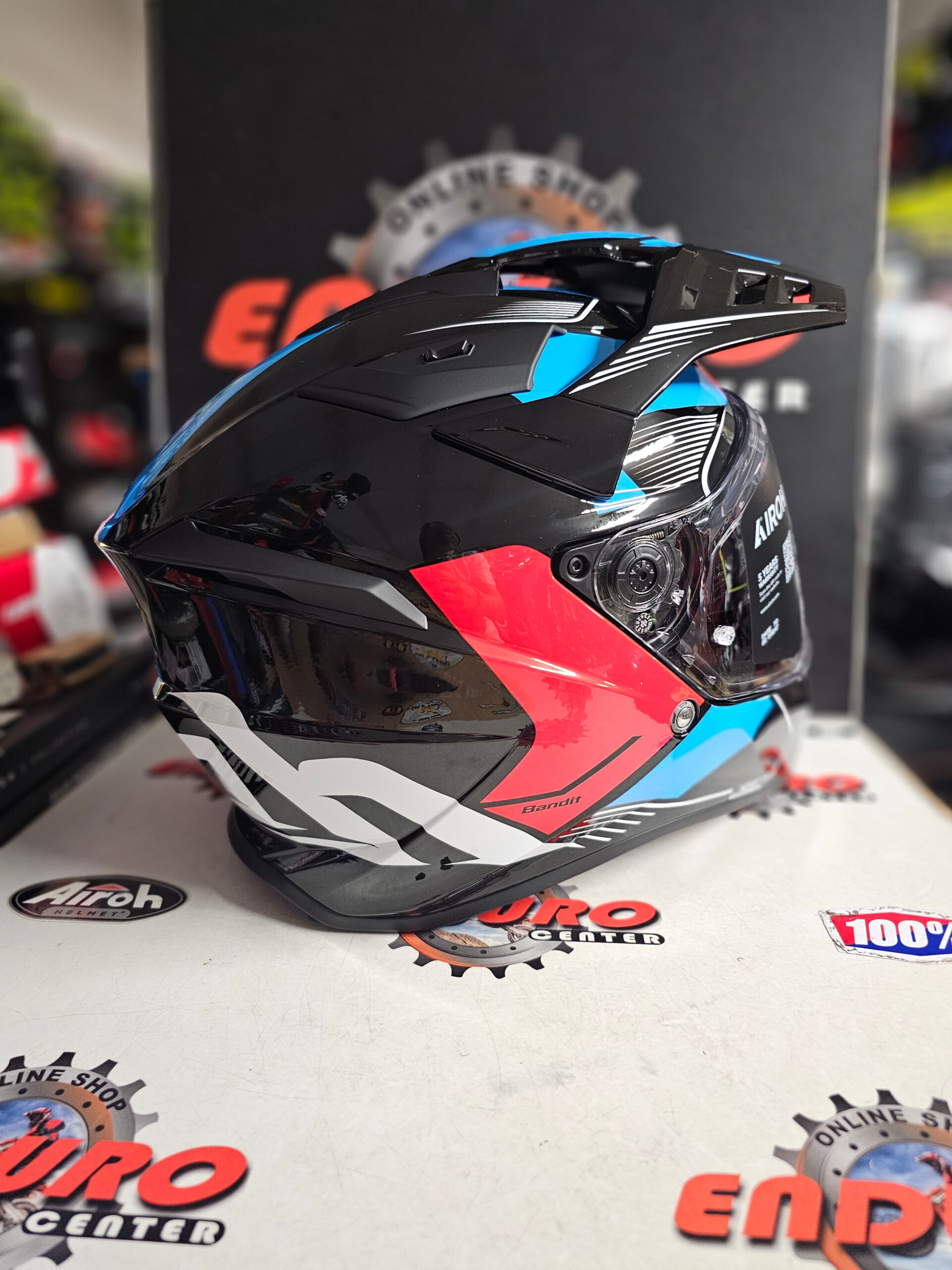 CAPACETE AIROH BANDIT TUNE BLU/RED/BLK 6 CAPACETE AIROH BANDIT TUNE BLU/RED/BLK - Image 6