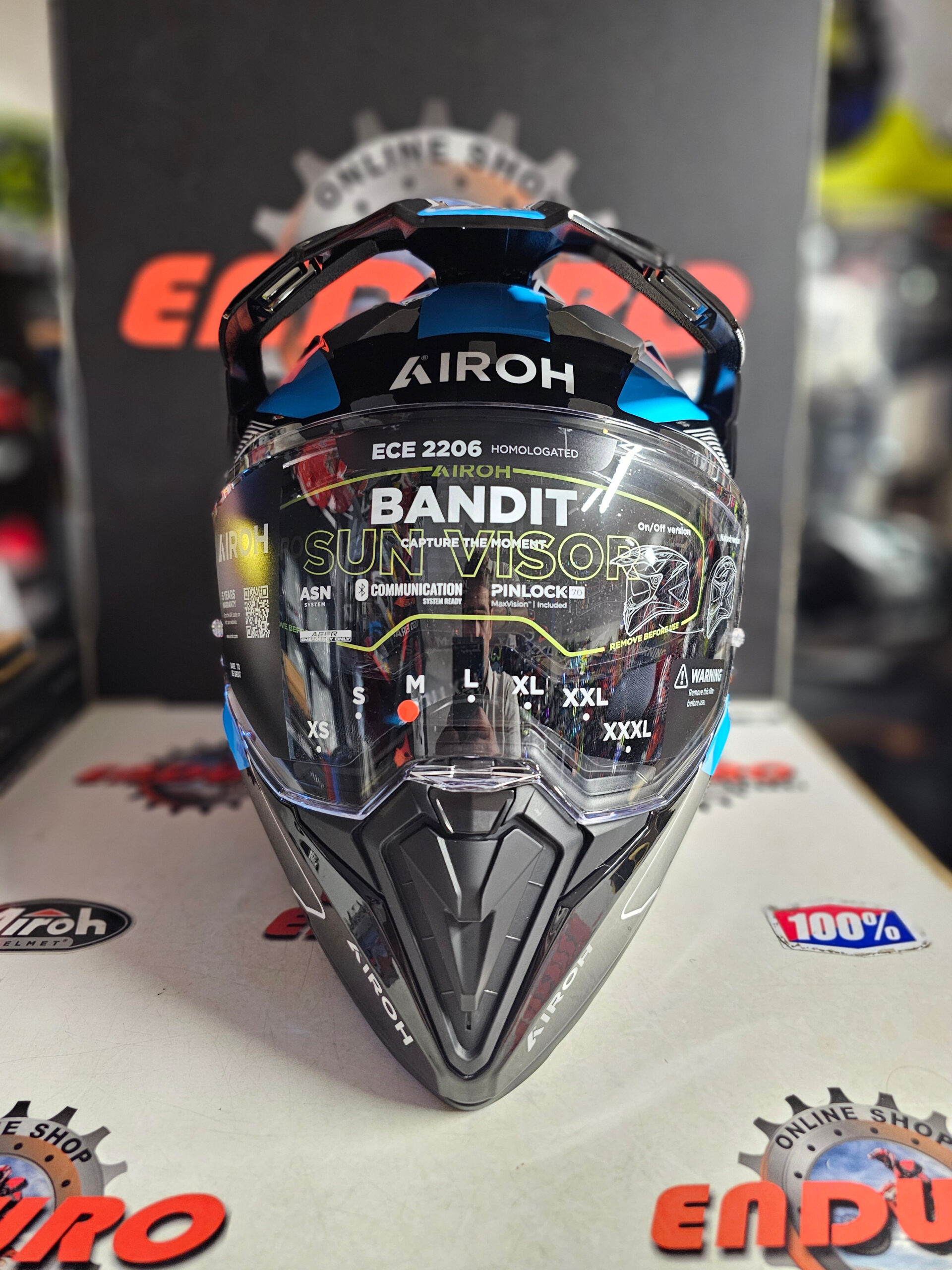 CAPACETE AIROH BANDIT TUNE BLU/RED/BLK 11 CAPACETE AIROH BANDIT TUNE BLU/RED/BLK - Image 11