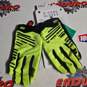 LUVAS 100% R-CORE ENDURO YLWFLU/BLK